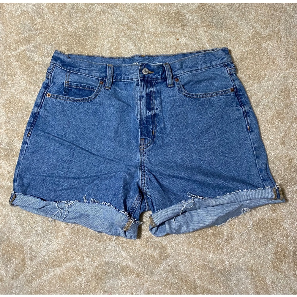 Old Navy Hi Rise Slouchy Straight Jean shorts 10